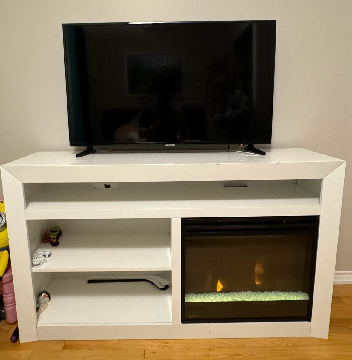 Fireplace tv stand