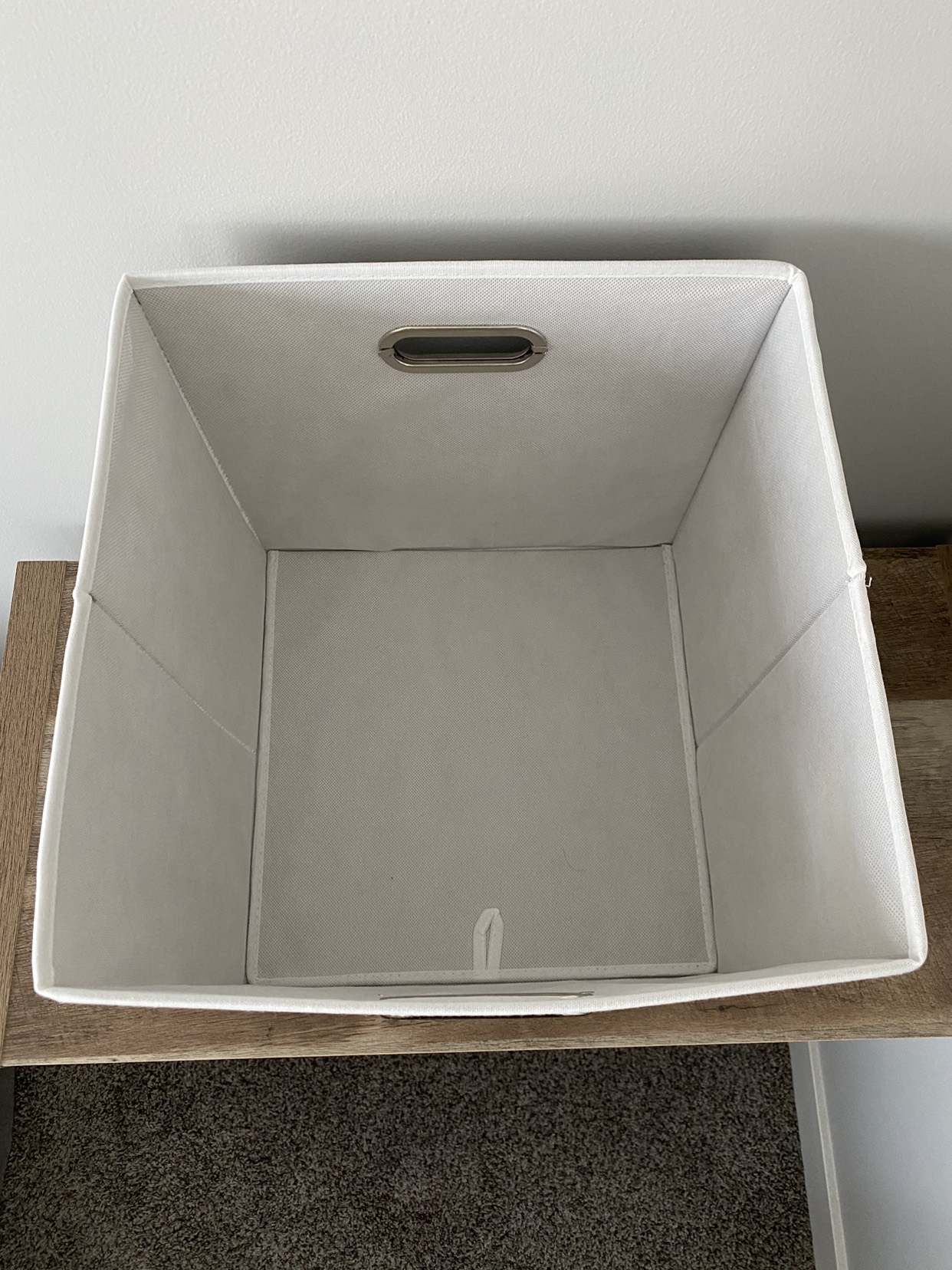 CANVAS Cube Fabric Drawer Basket, Grey Pattern - photo 3