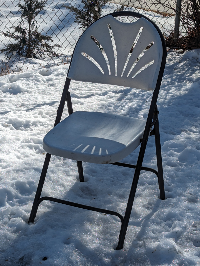 3 great shape folding chairs very sturdy