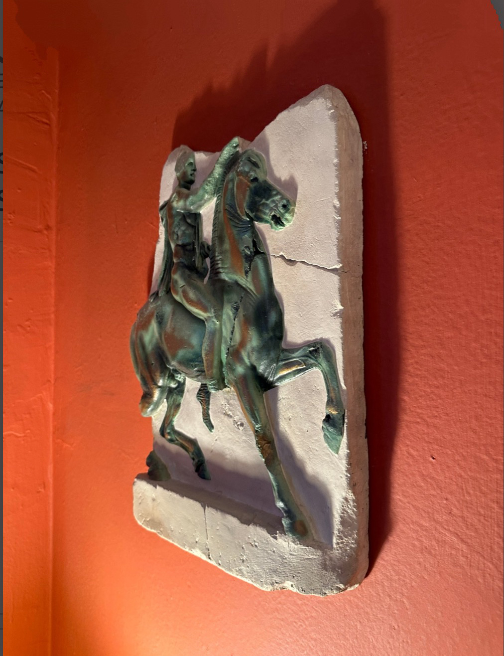 AHellenistic Horseman Cast Stone Wall Relief Sculpture Wall Art - photo 2