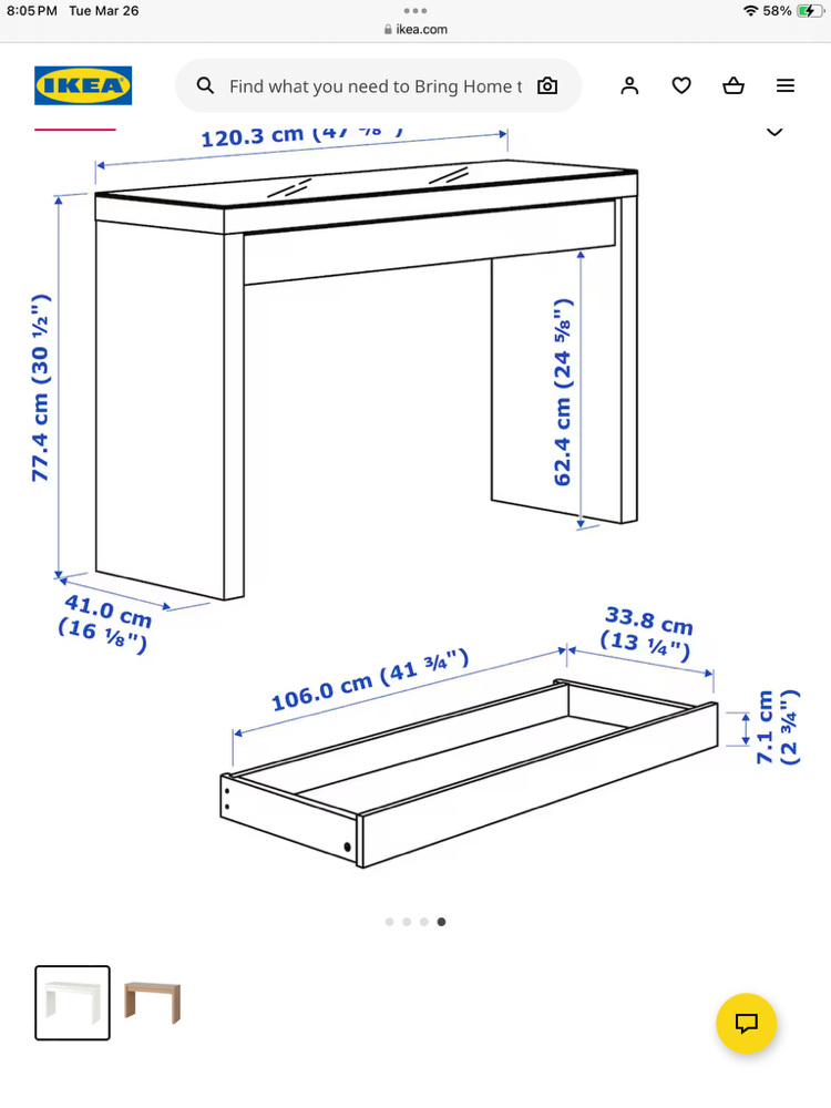 IKEA Malm dressing table/desk & stool - photo 4