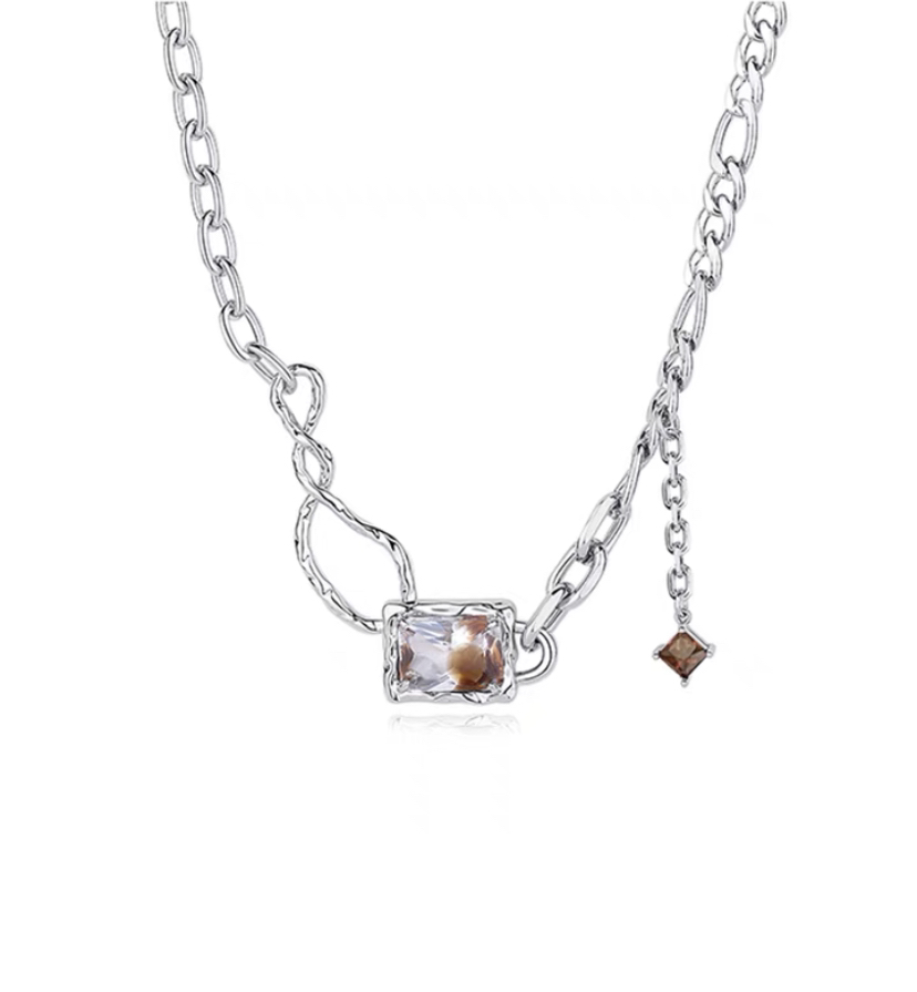 🤍⛓️Asymmetric Necklace🤎💎 - photo 4