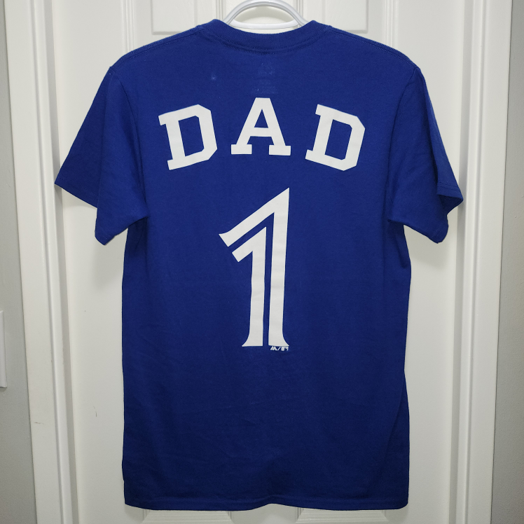 BLUE JAYS Majestic T-SHIRT. *DAD 1* on the back. #S  image indicator(3)