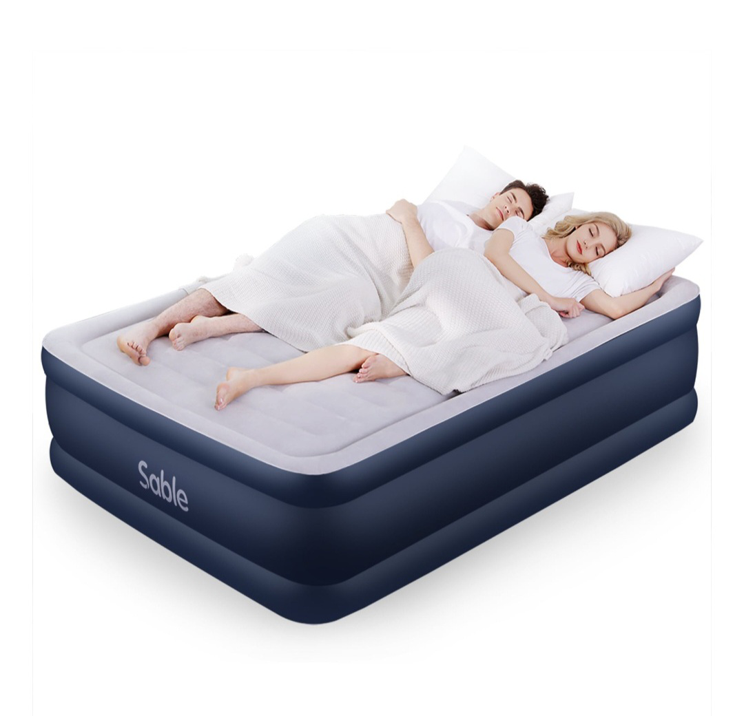QUEEN SIZE  INFLATABLE MATTRESS  WITH BUILT IN ELECTRIC PUMP