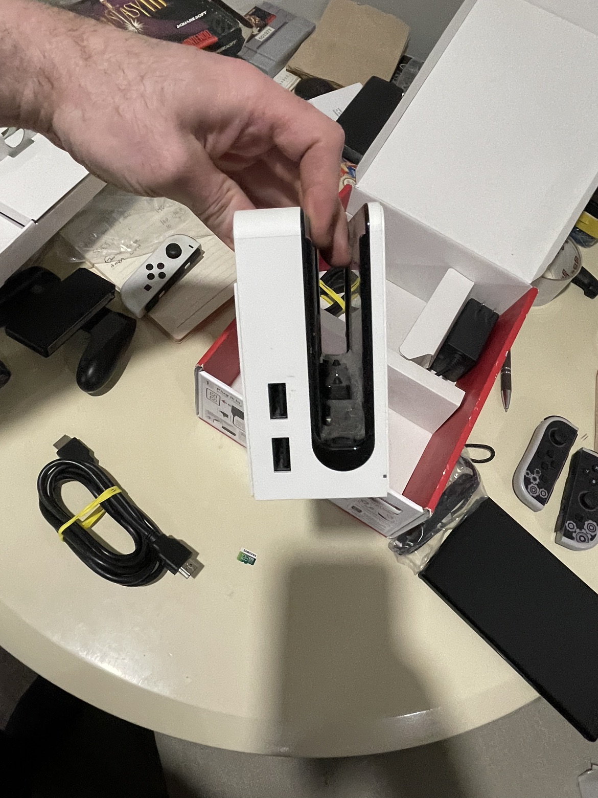 Nintendo Switch OLED white 64GB LNIB w/extras $450 OBO image indicator(6)