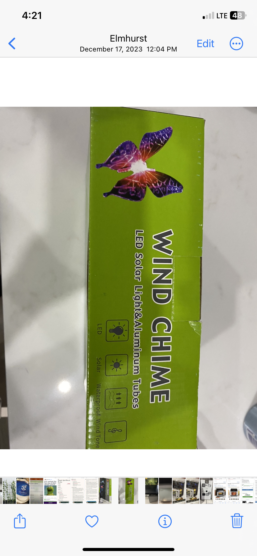 New LED solar wind chimes thumbnail