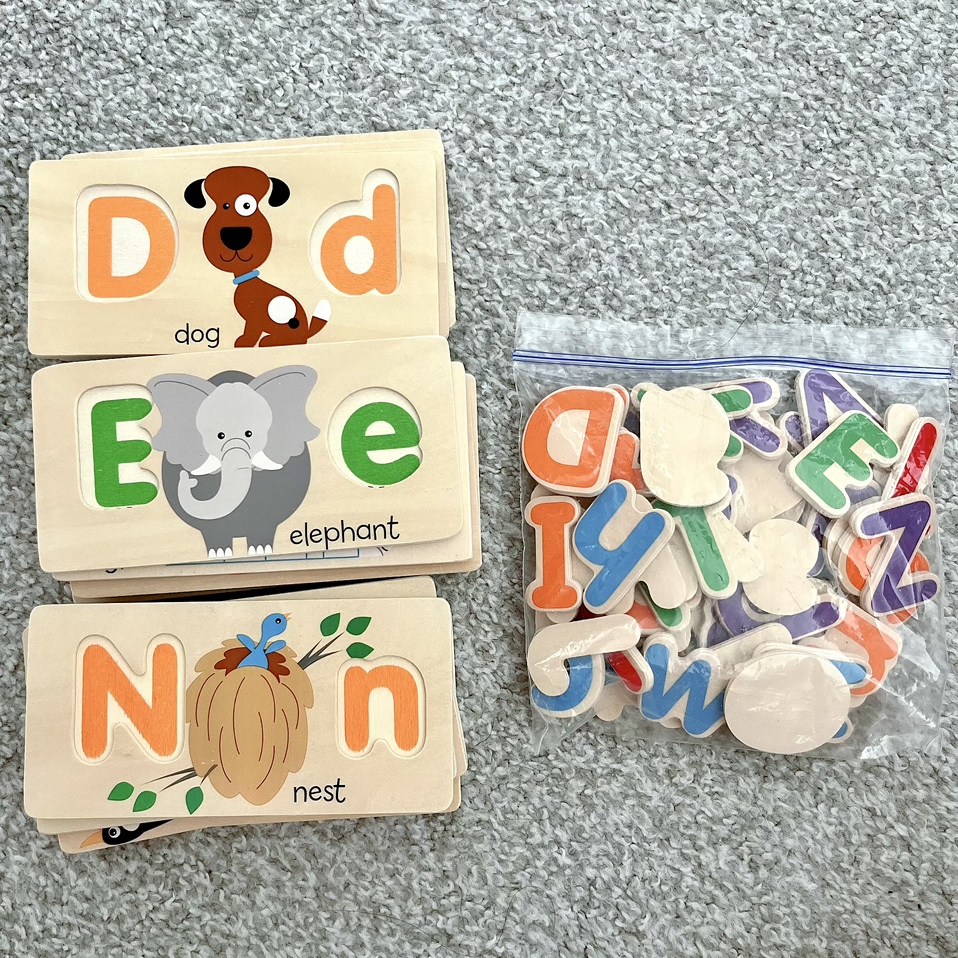MELISSA & DOUG Wooden Alphabet & Picture Boards thumbnail
