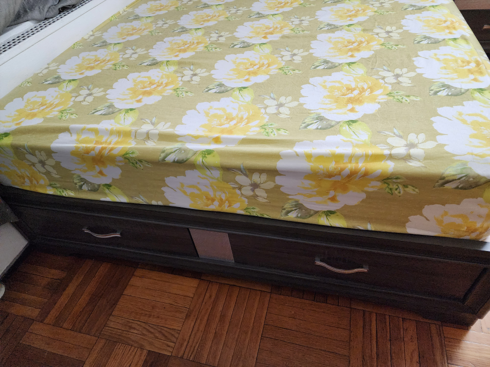 queen bed with mattress