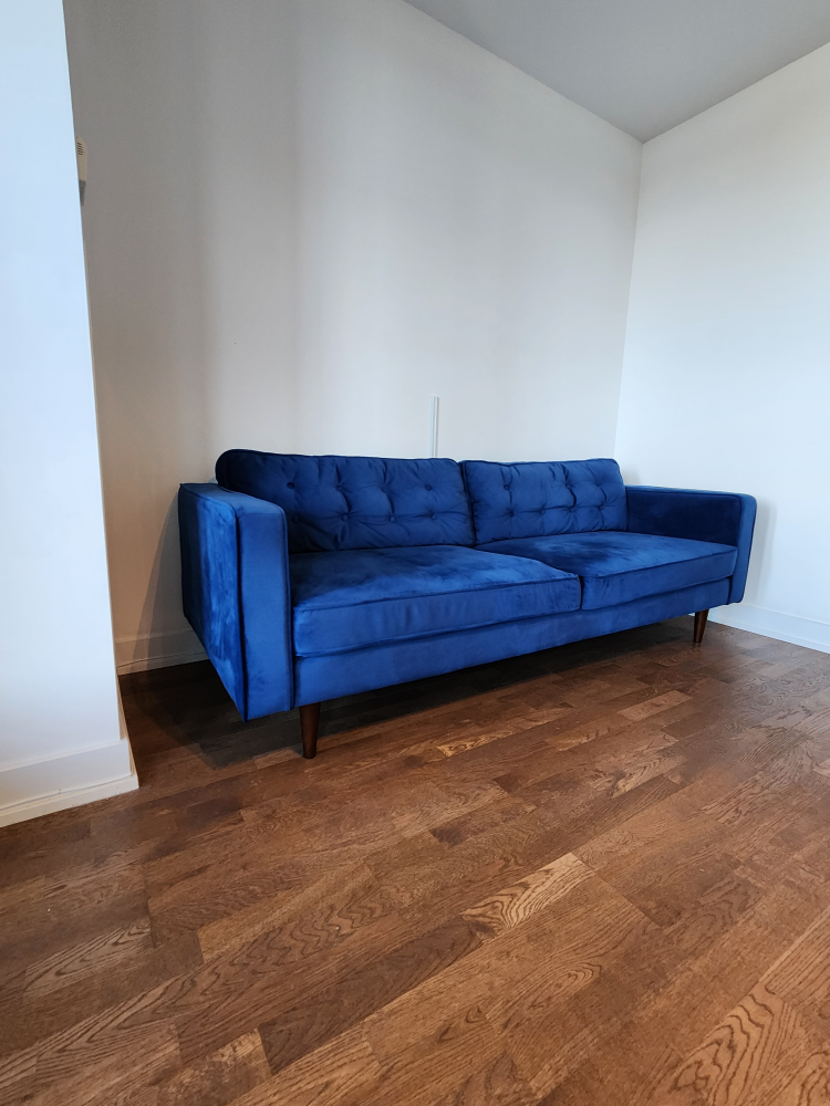 Sofa | Bouie 84.5" Velvet Square Arm Sofa