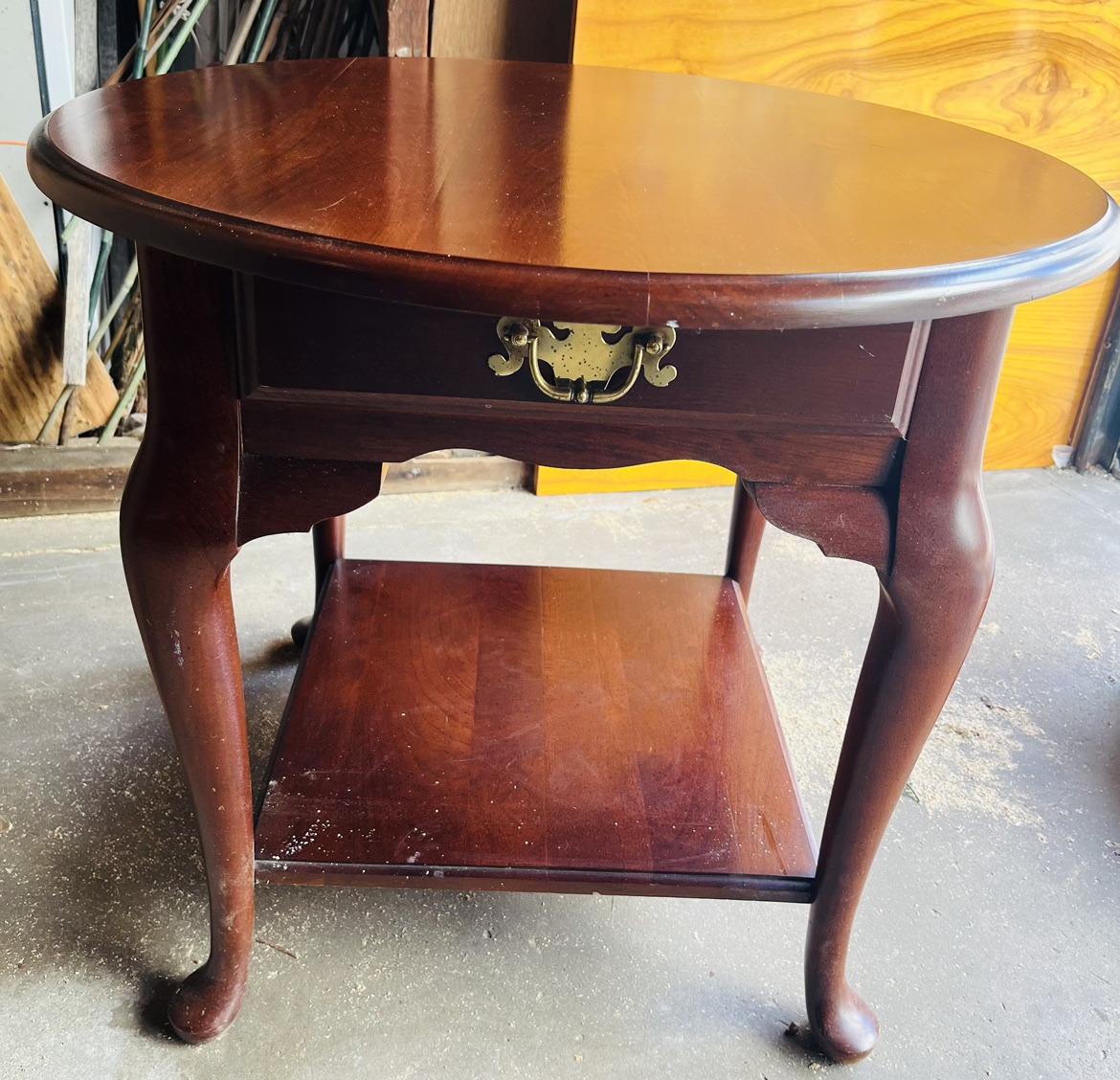 Vintage wooden end table
