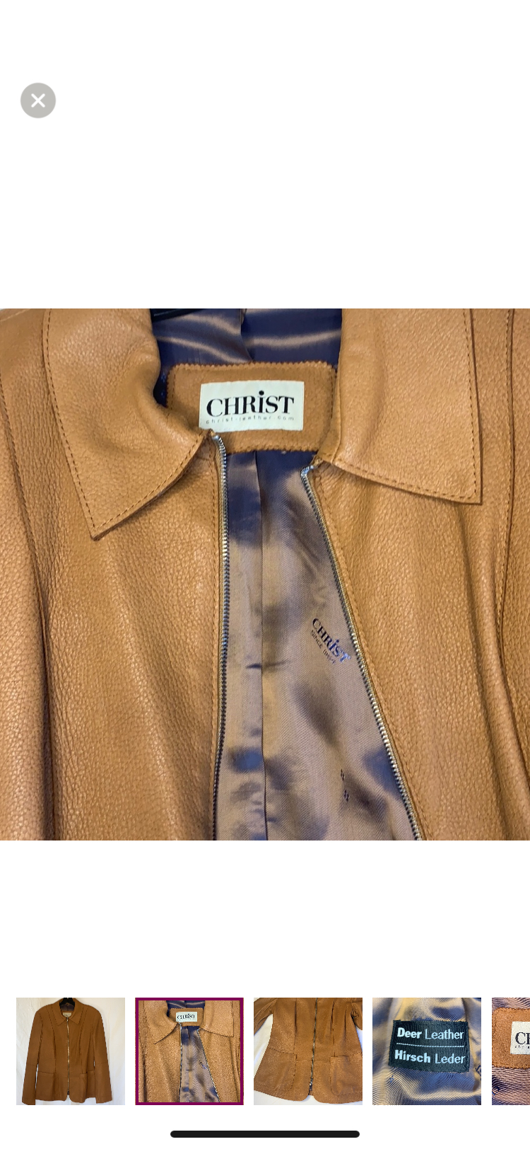 Christ Deer Leather Jacket 🥕 image indicator(3)