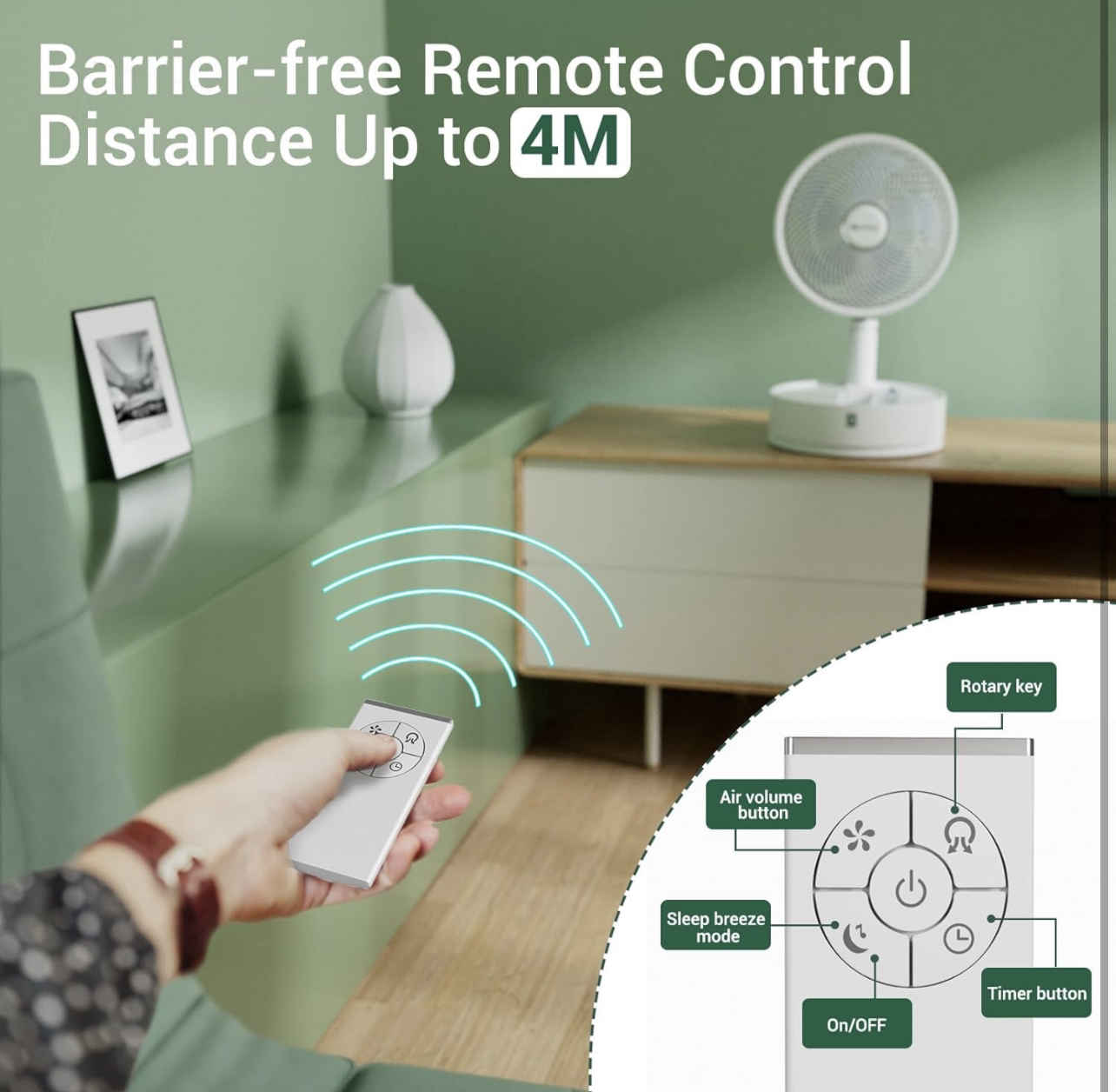 Foldable Floor Fan, Table Fan, Adjustable Wind Direction, BNIB image indicator(6)