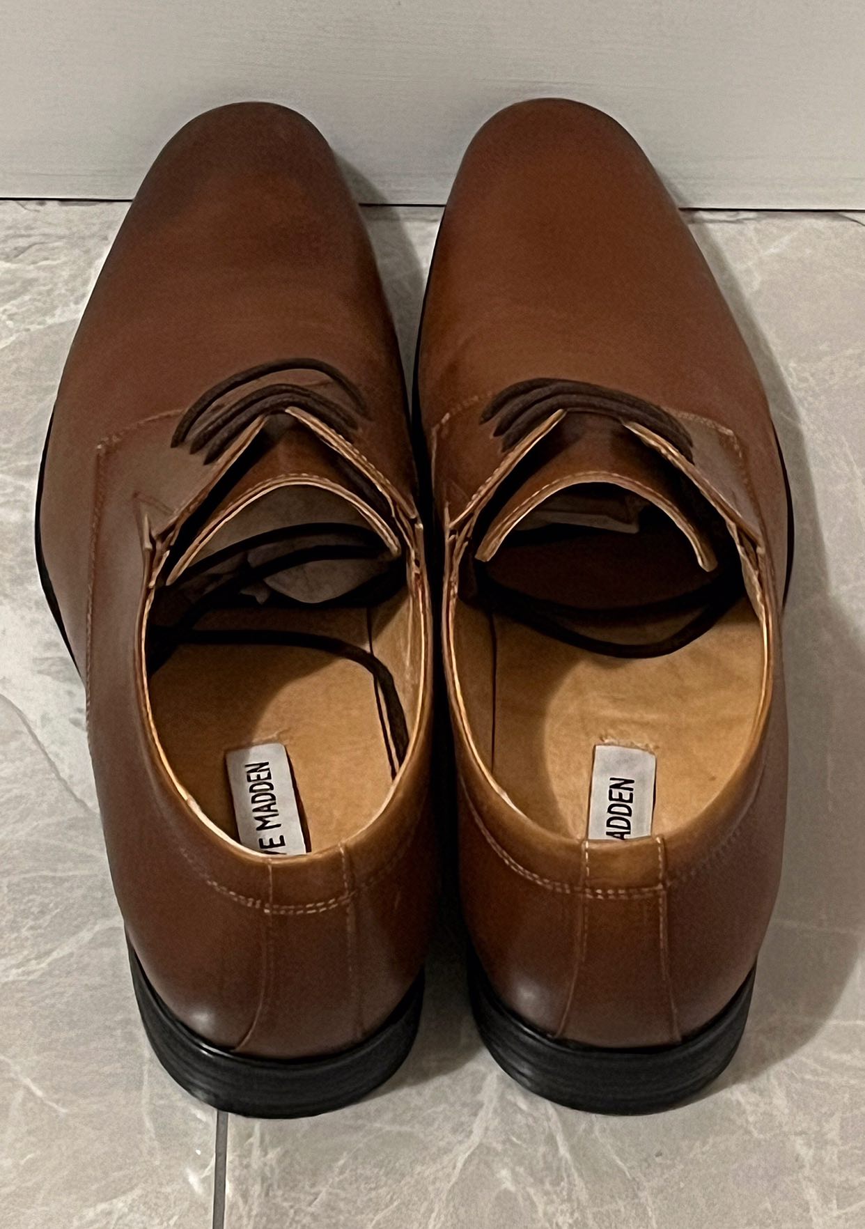 STEVE MADDEN Tan Leather Dress Shoes + Matching Color belt - photo 3