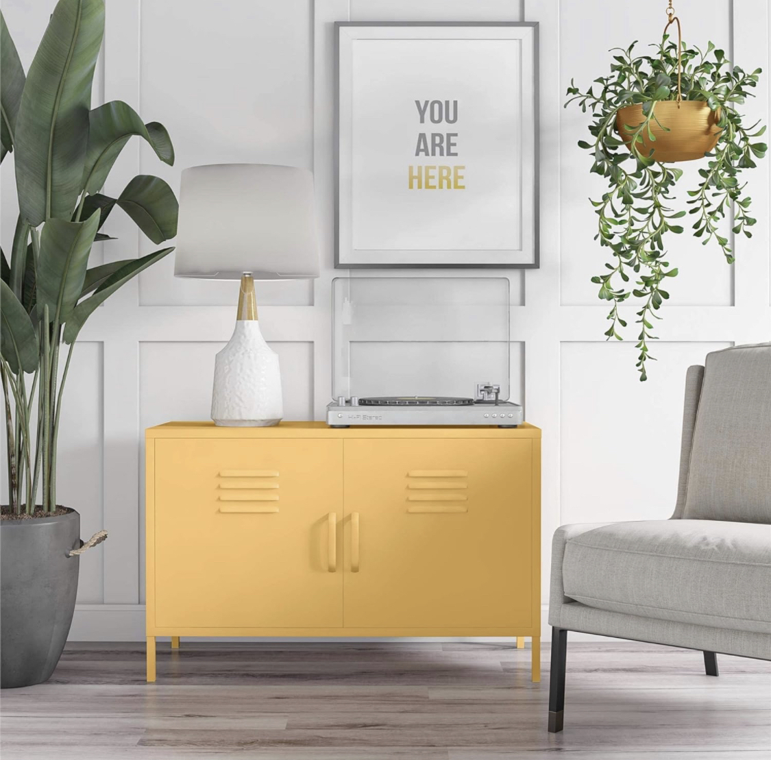 Yellow metal cabinet - photo 3