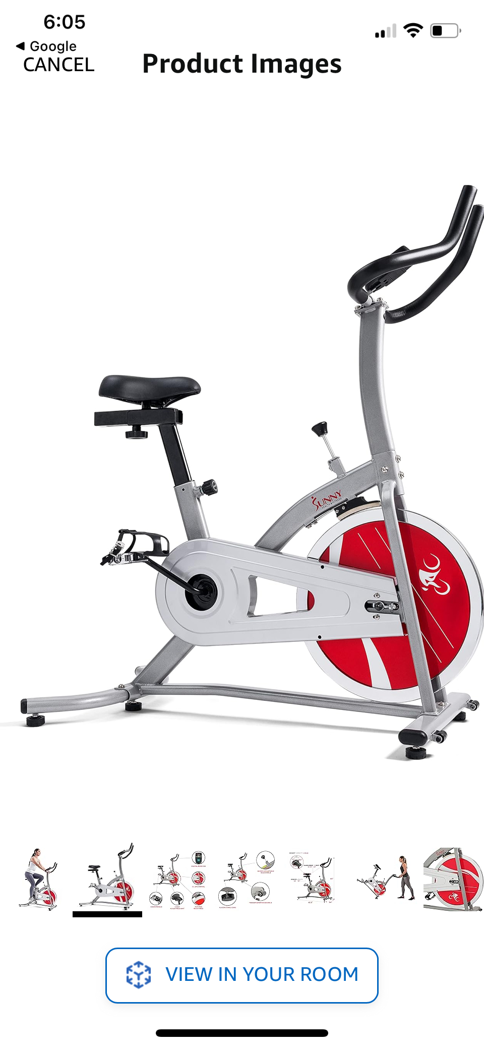 Sunny health & Fitness Indoor Cycling Exercise thumbnail
