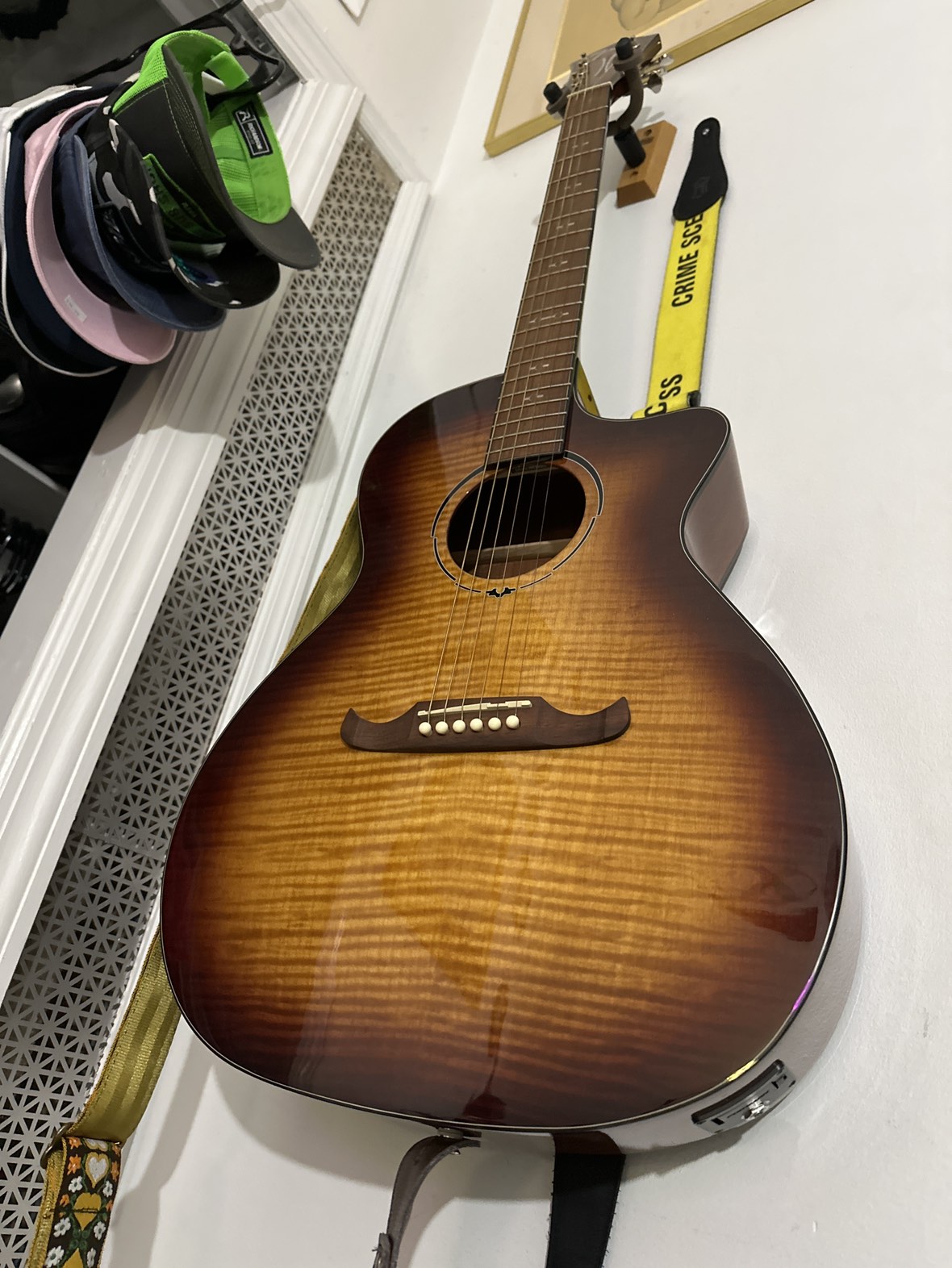 Brand new Fender acoustic/electric guitar with amp hookup port
