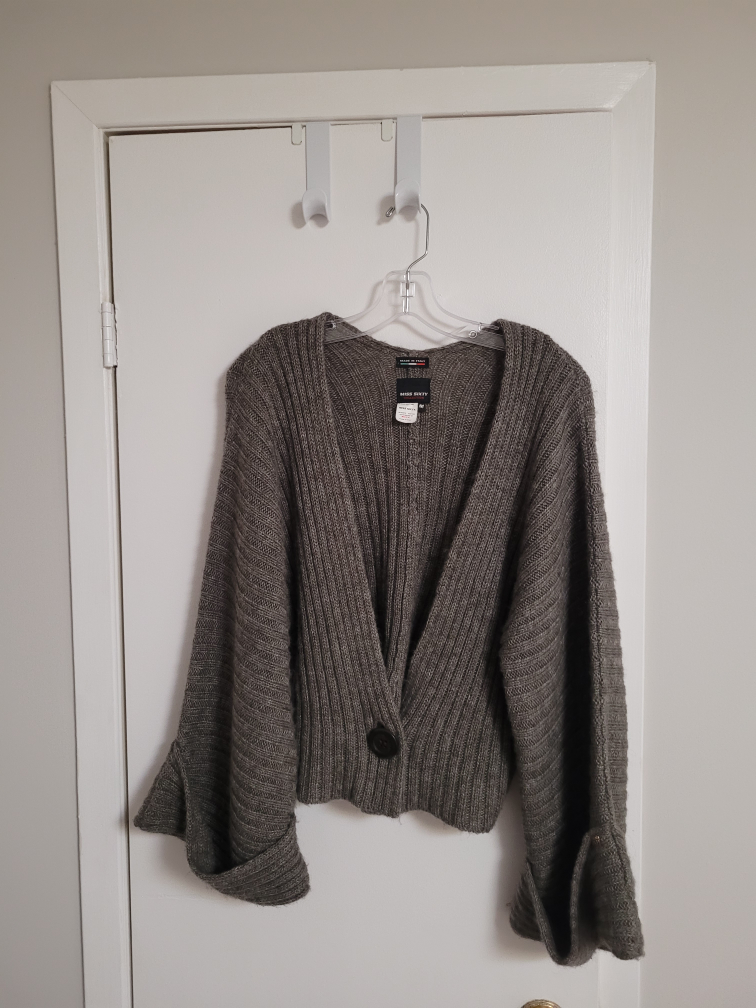 Miss Sixty Made in Italy cropped Bell sleeve Cardigan, Medium