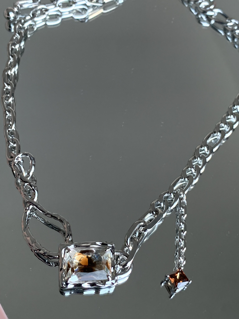 🤍⛓️Asymmetric Necklace🤎💎 - photo 2