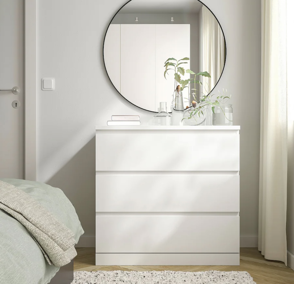 Ikea - MALM 3-drawer chest, white, 80x78 cm (31 1/2x30 3/4 ") - photo 4