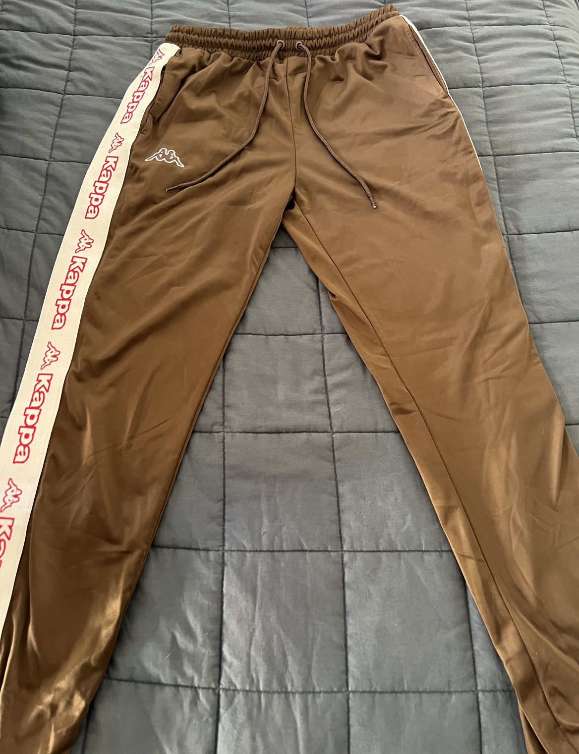 Kappa Men’s Brown Logo Track Pants Size M thumbnail