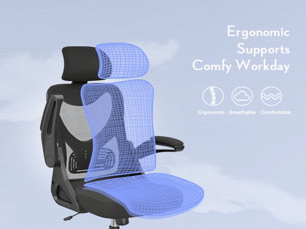 New YONISEE Ergonomic DeskChair; Adjustable Headrest - photo 3