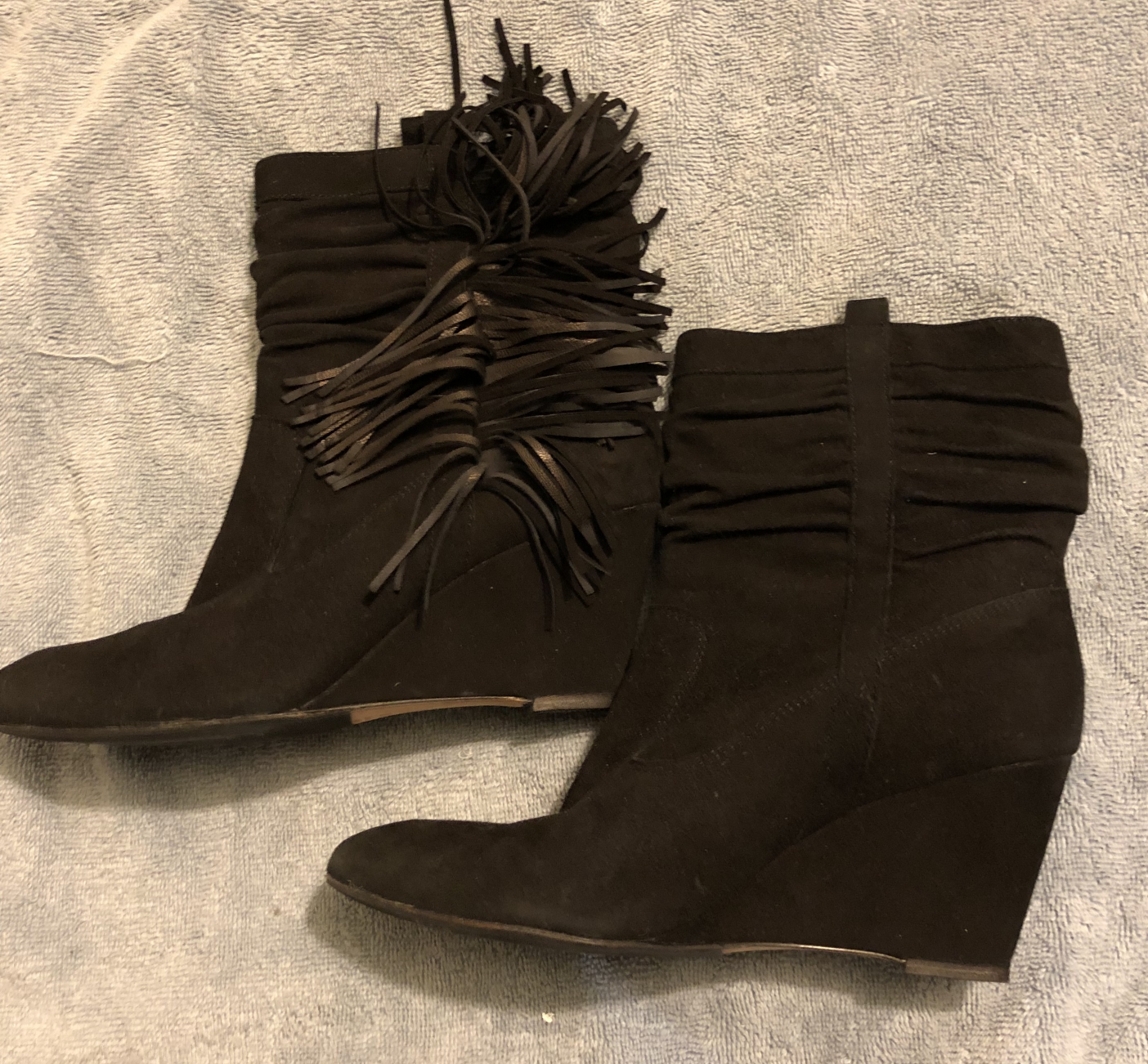 Designer Jean-Michel Cazabat Fringe Wedge Heels image indicator(4)