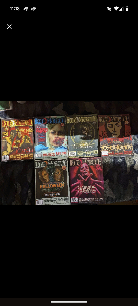 rue morgue horror magazine. 6 in total. thumbnail