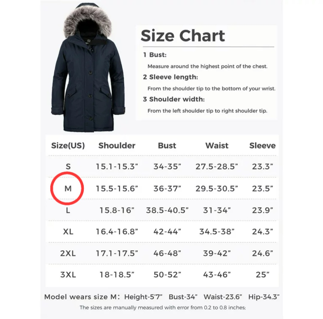 Wantdo Women's Puffer Jacket Hooded Coat Insulated Long Parka image indicator(5)