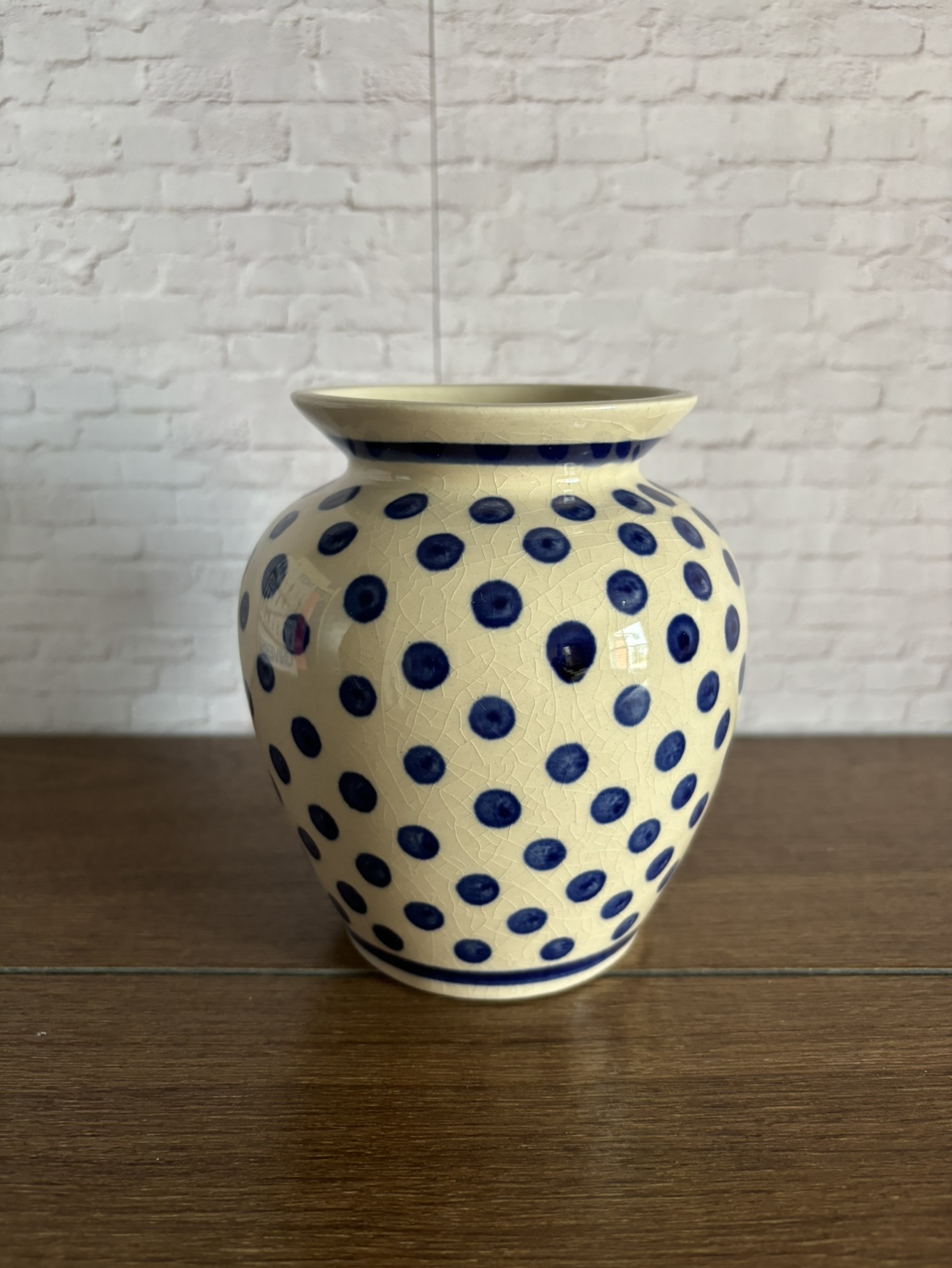 Vintage boleslavweic polka dot vase thumbnail