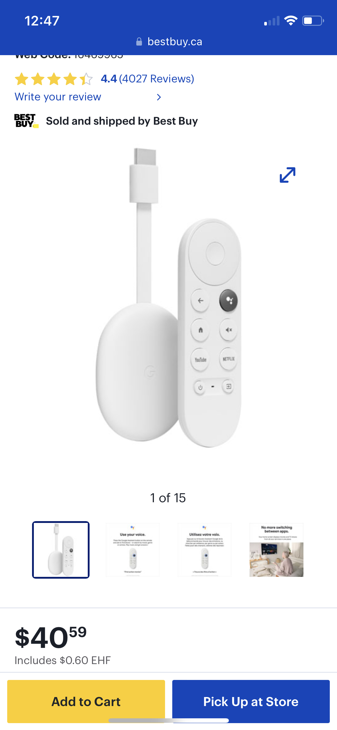 Google Chromecast with Google TV (HD) - Snow image indicator(5)