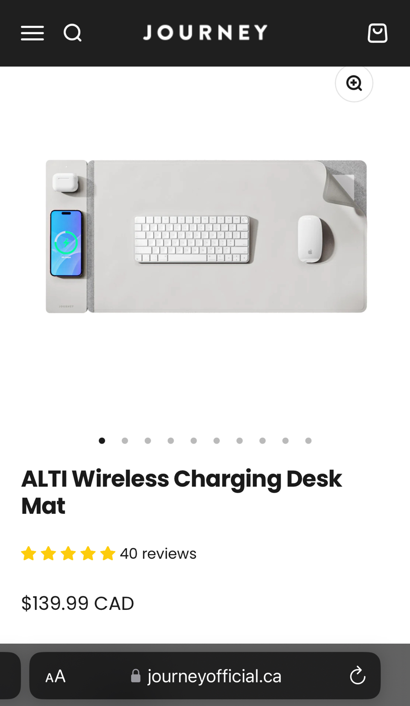 Wireless Charging Desk Mat