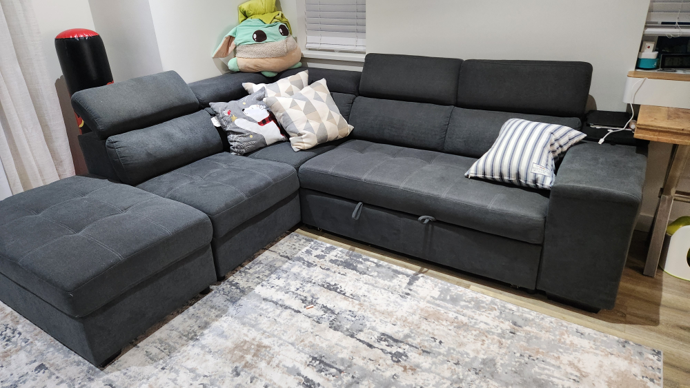 Sectional Sofa bed with ottoman and benches - photo 2