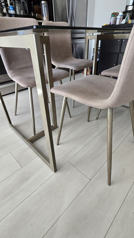 Glass dinner table with 4 chairs Wayfair - photo 2