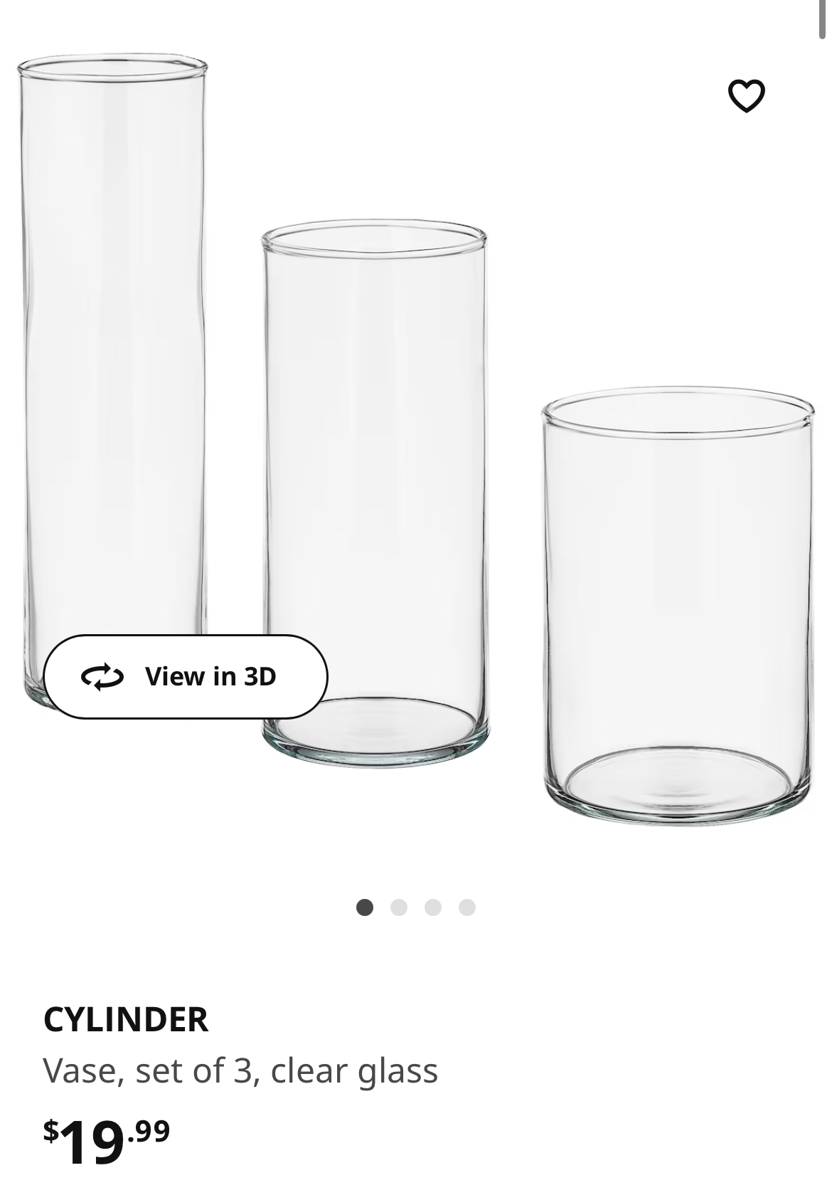 4 Cylinder glass vase $8 image indicator(7)