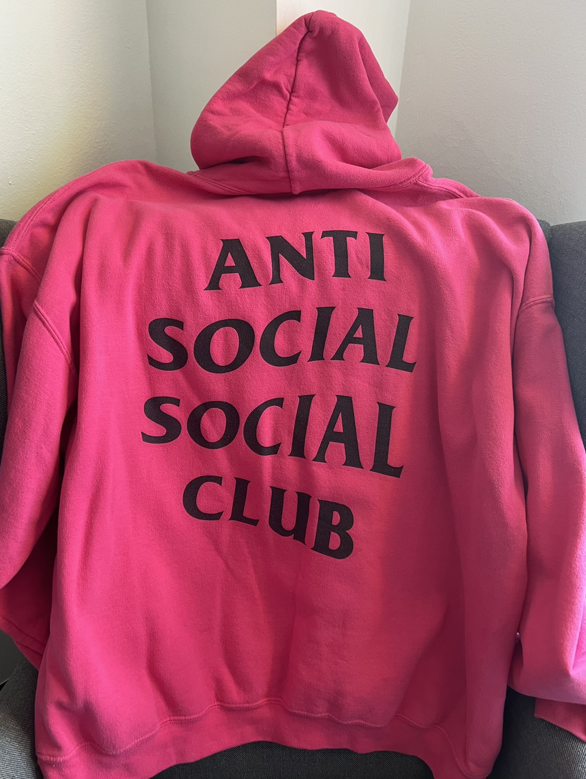 Anti Social Social Club Men’s Pink Hoodie Size XXL thumbnail