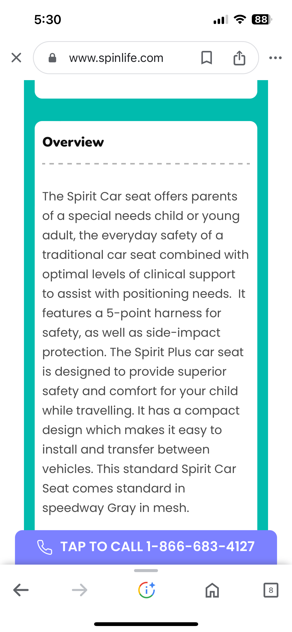 Inspire special need car seat - photo 4