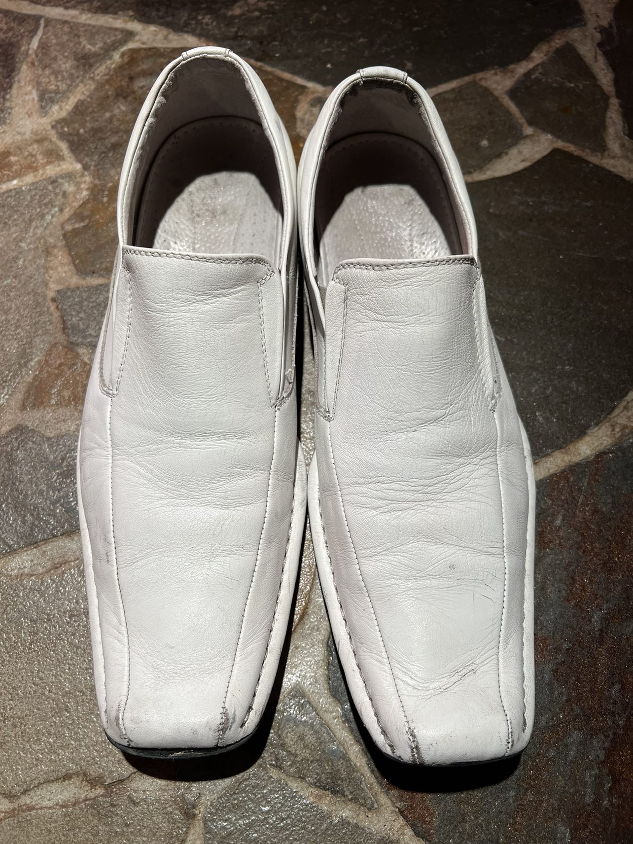 Vintage White Leather Loafers (Men’s 11)(IFC) image indicator(5)