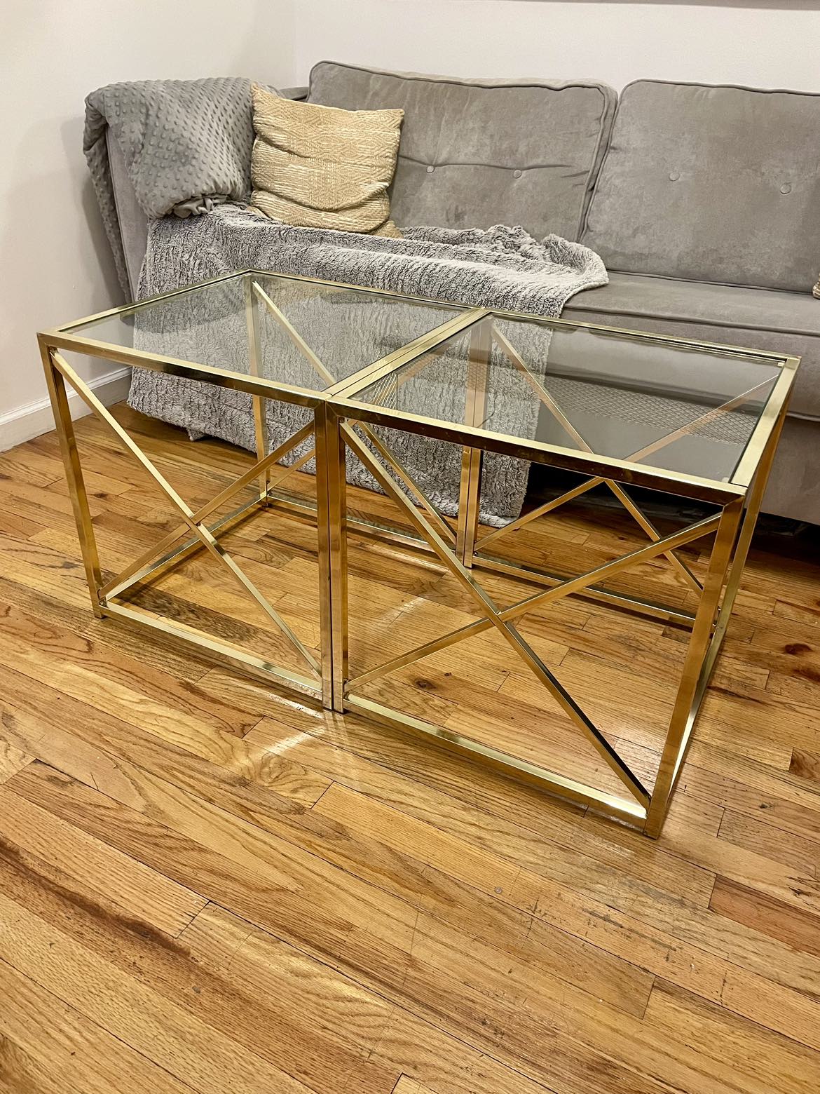 Gold Side Tables/Coffee Table - photo 2