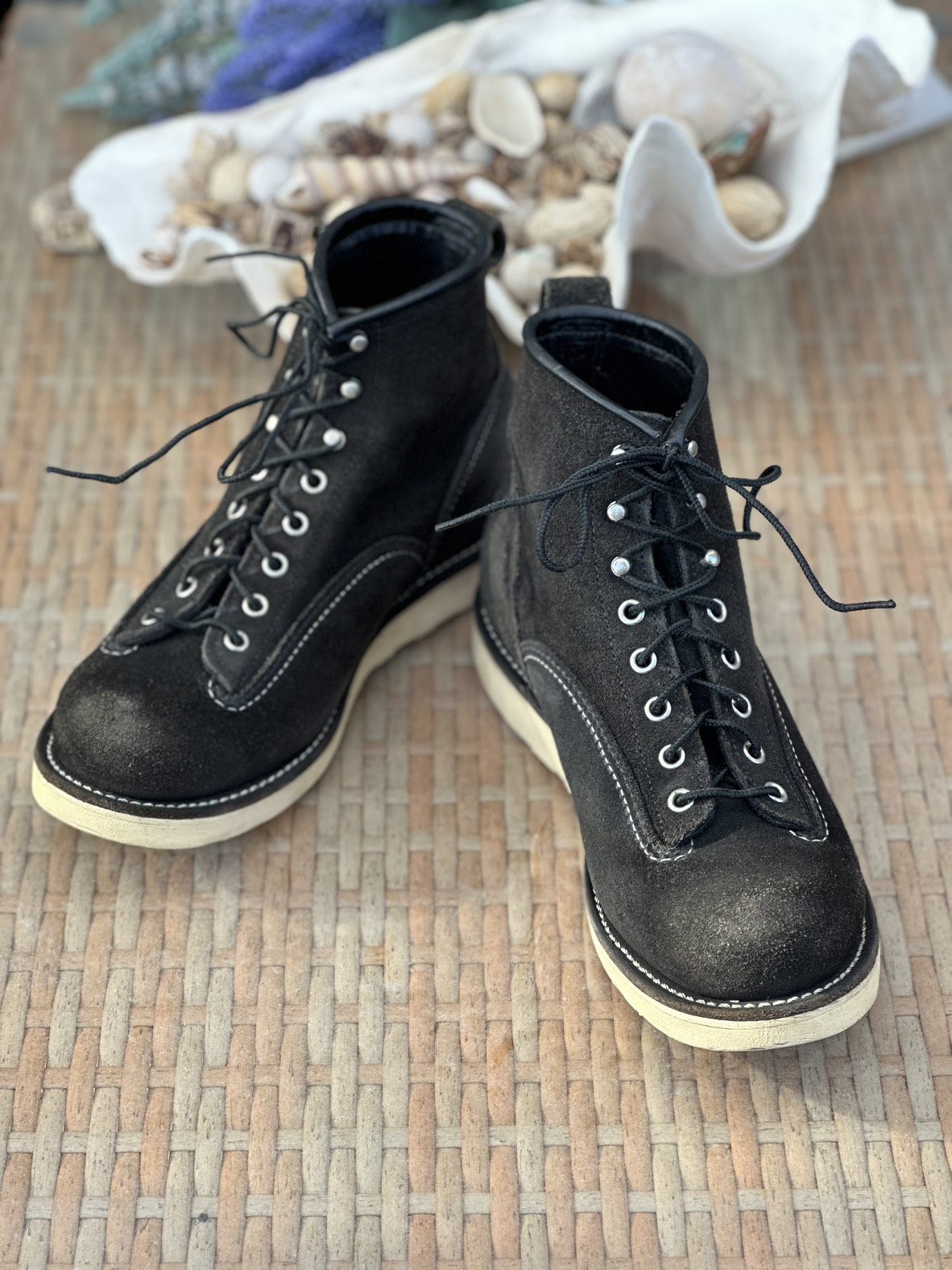 Redwing Black Suede Lineman’s Boots Men’s thumbnail