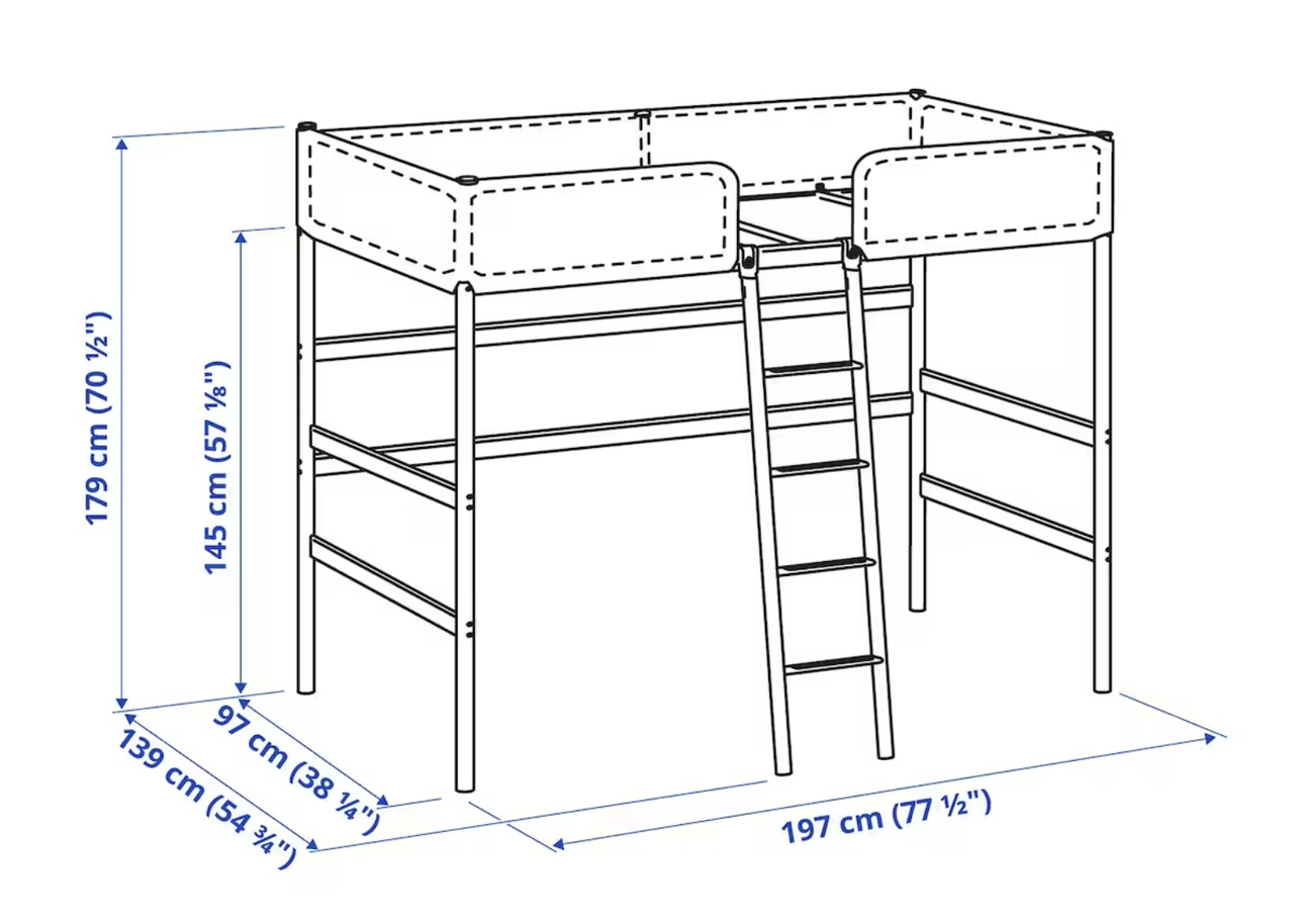 IKEA TUFFING Loft Bed Frame (Twin) - photo 2