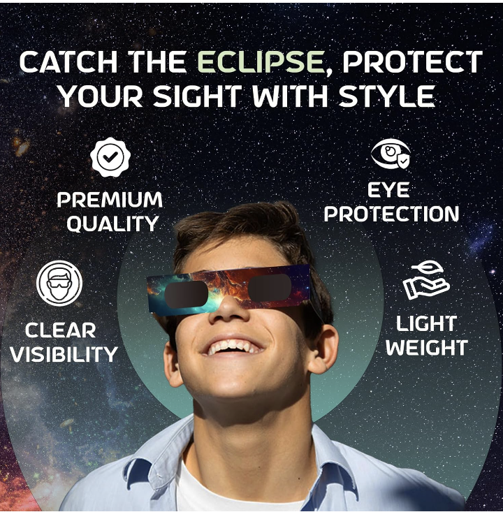 Solar Eclipse Glasses - ISO 12312-2 Certified. thumbnail