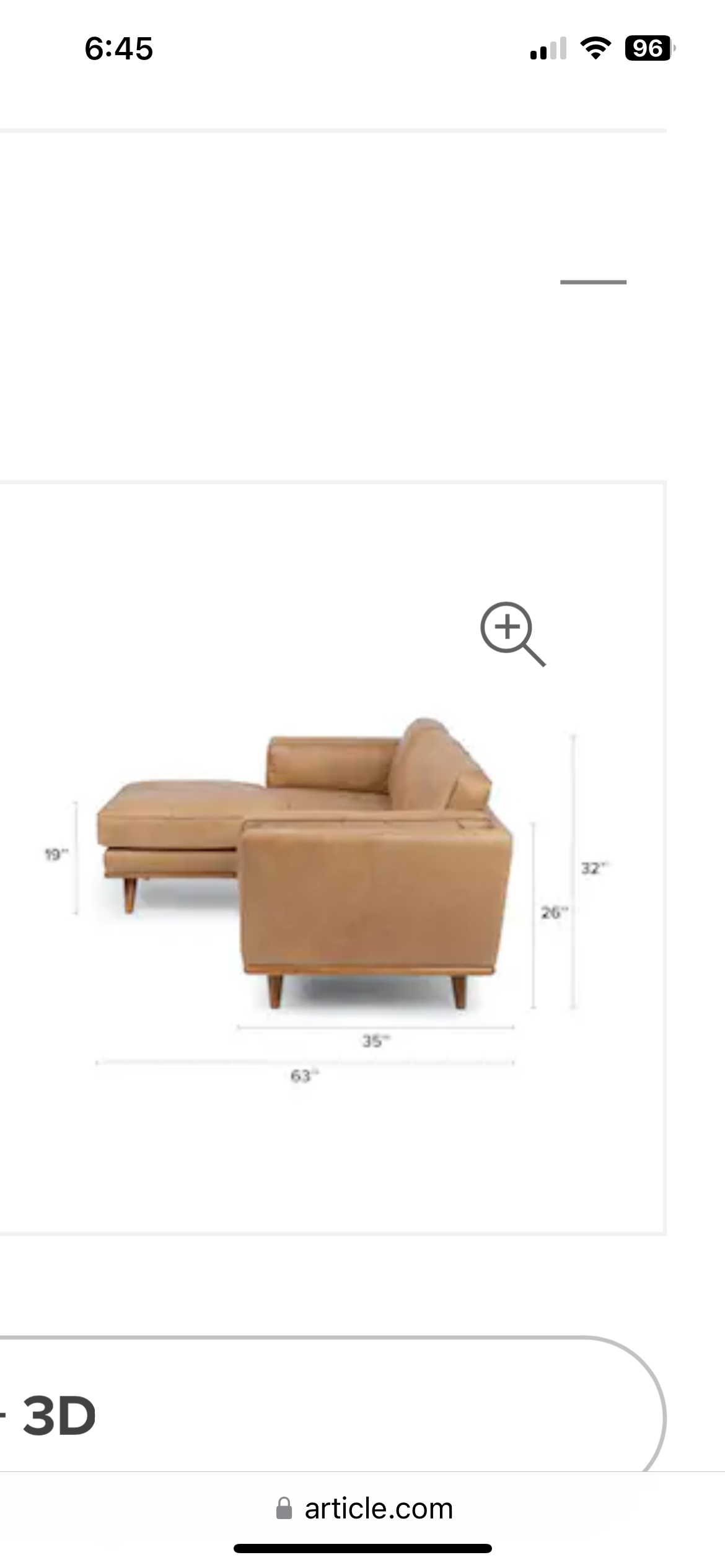 Article full leather aoartment sized sectional - photo 3
