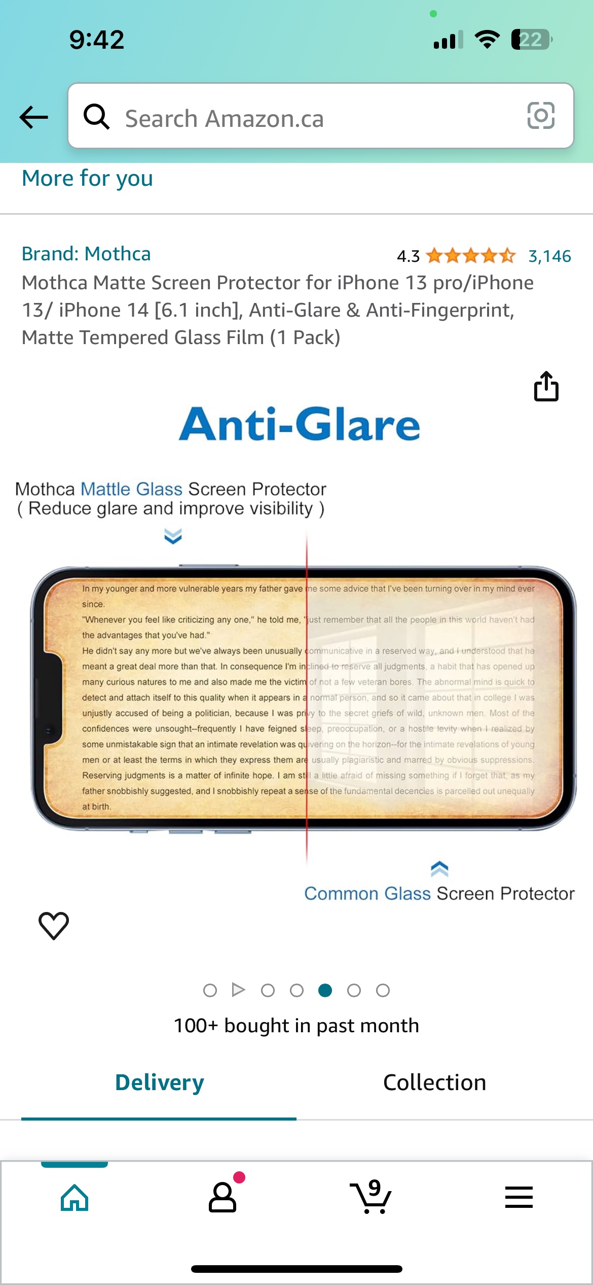 Mothca Matte Screen Protector for iPhone 13 pro/ 13 / 14 image indicator(4)