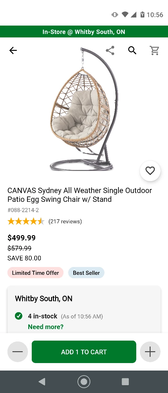 Outdoor Egg swing Chair " display model" - photo 5
