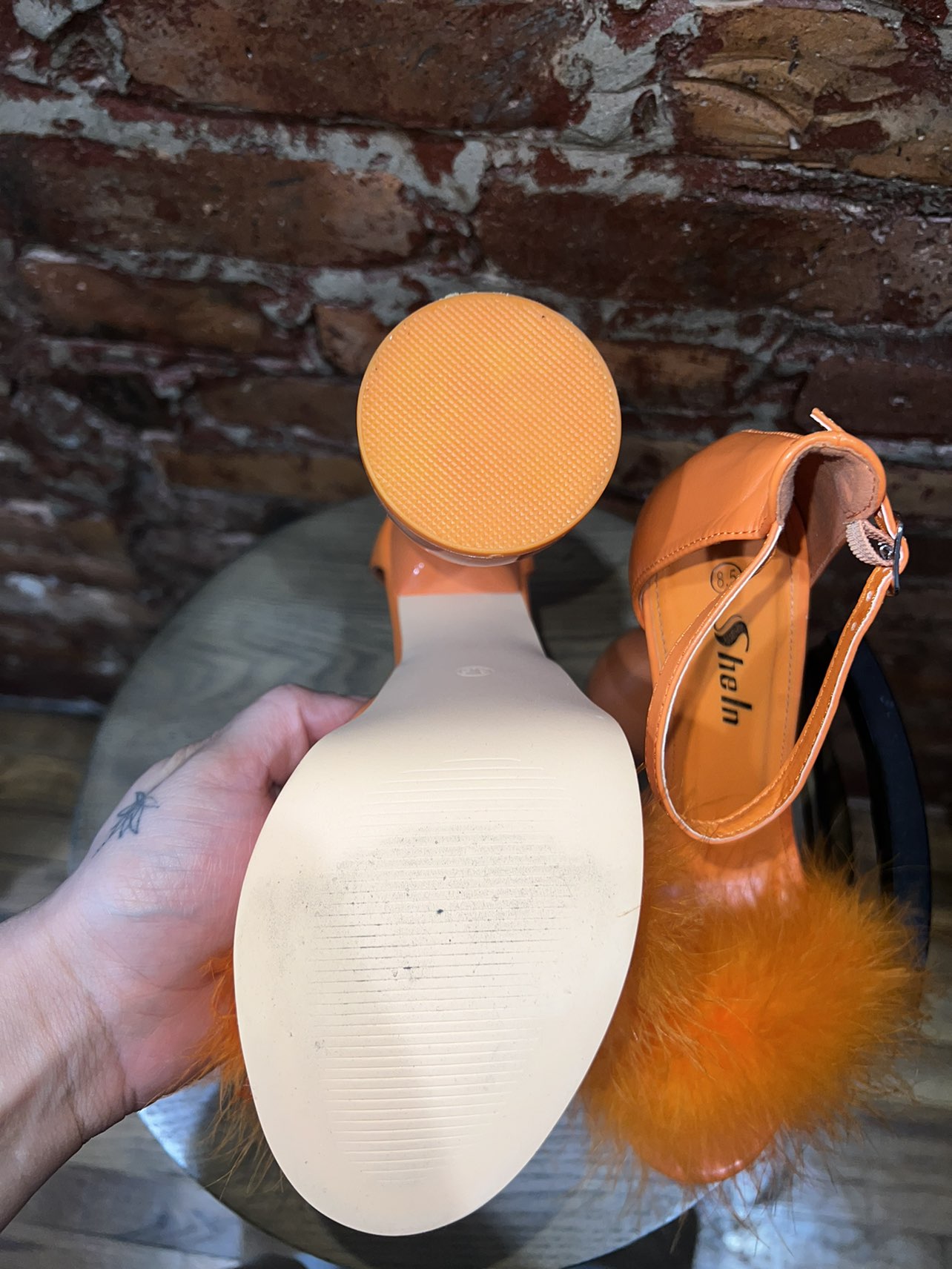 Orange Fluff High Heel Sandal image indicator(5)