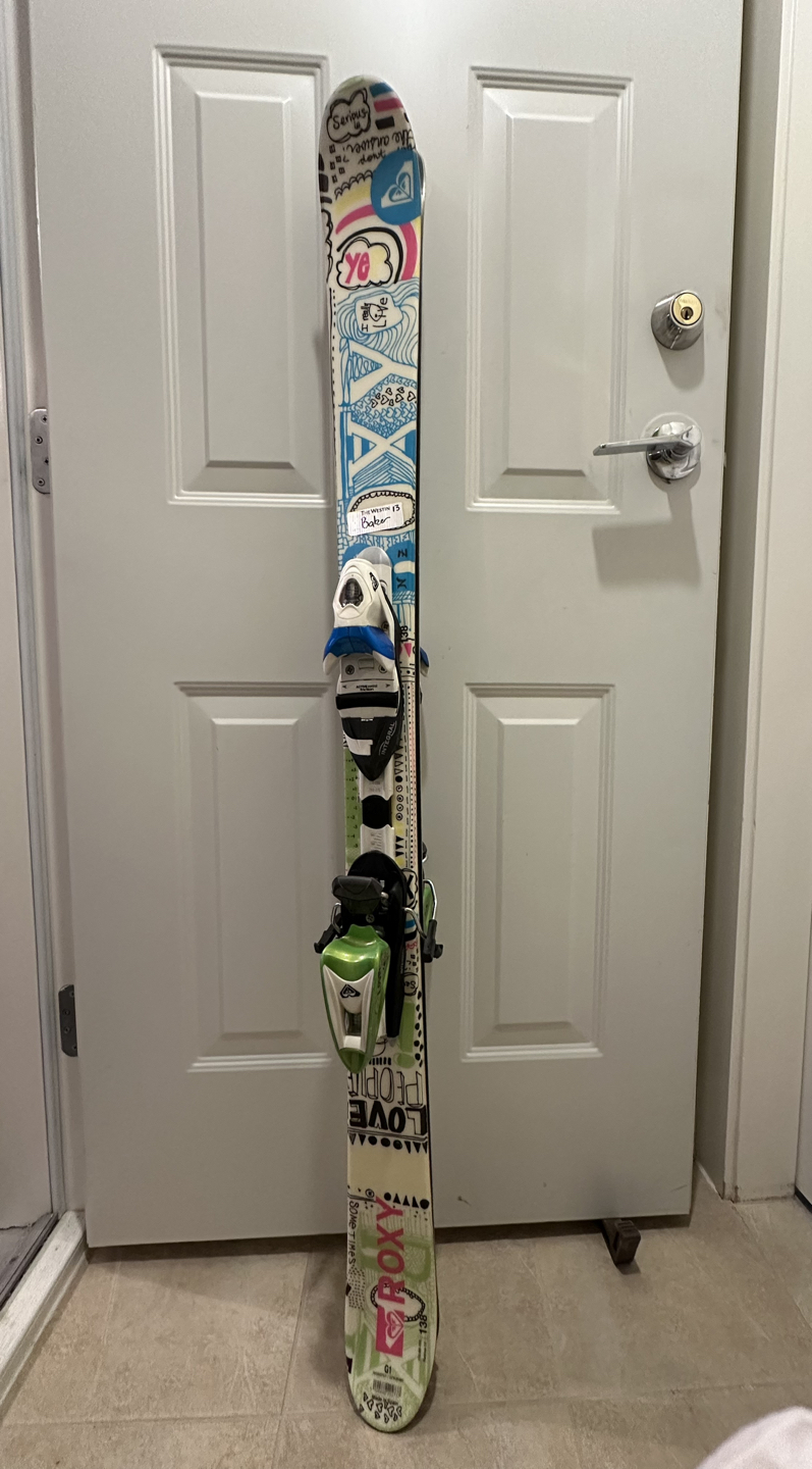 Girls Roxy ski set, helmet, goggles and boots thumbnail