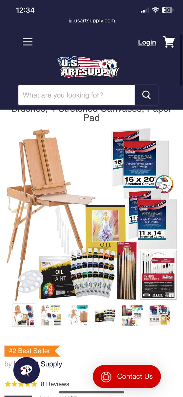 complete oil painting set with easel
