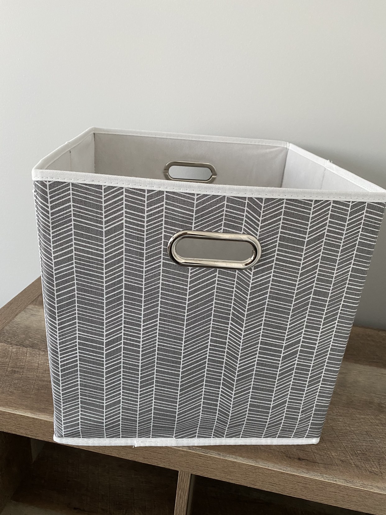 CANVAS Cube Fabric Drawer Basket, Grey Pattern