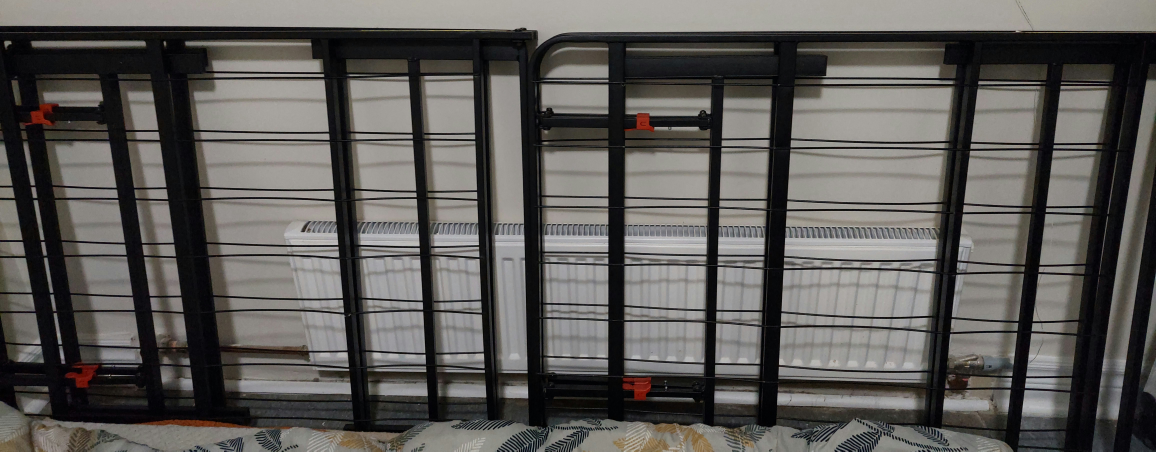 Amazon Basics foldable metal platform bed frame Queen