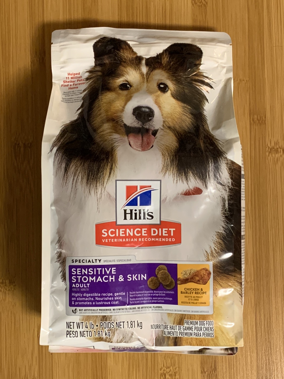 Hill’s Sensitive Stomach & Skin dry dog food 4lb thumbnail